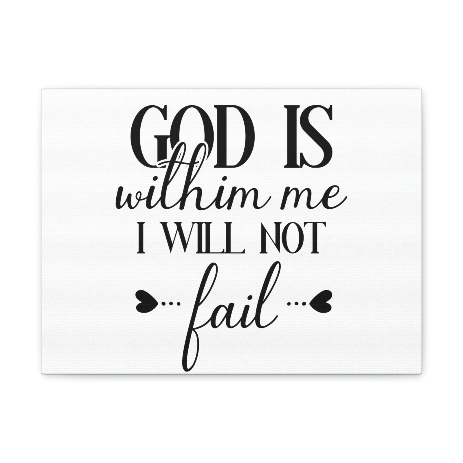 Scripture Walls God Is Within Me I Will Not Fail 2 Timothy 2:13 Hearts Christian Wall Art Print Ready to Hang Unframed-Express Your Love Gifts