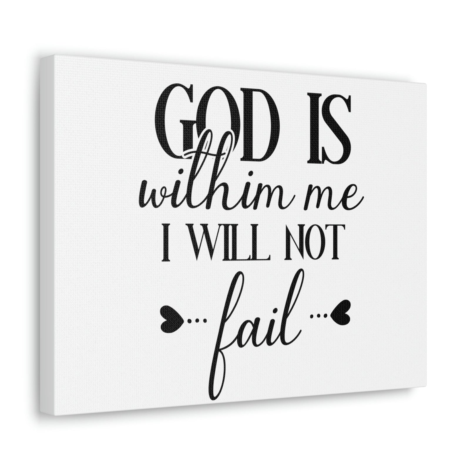 Scripture Walls God Is Within Me I Will Not Fail 2 Timothy 2:13 Hearts Christian Wall Art Print Ready to Hang Unframed-Express Your Love Gifts