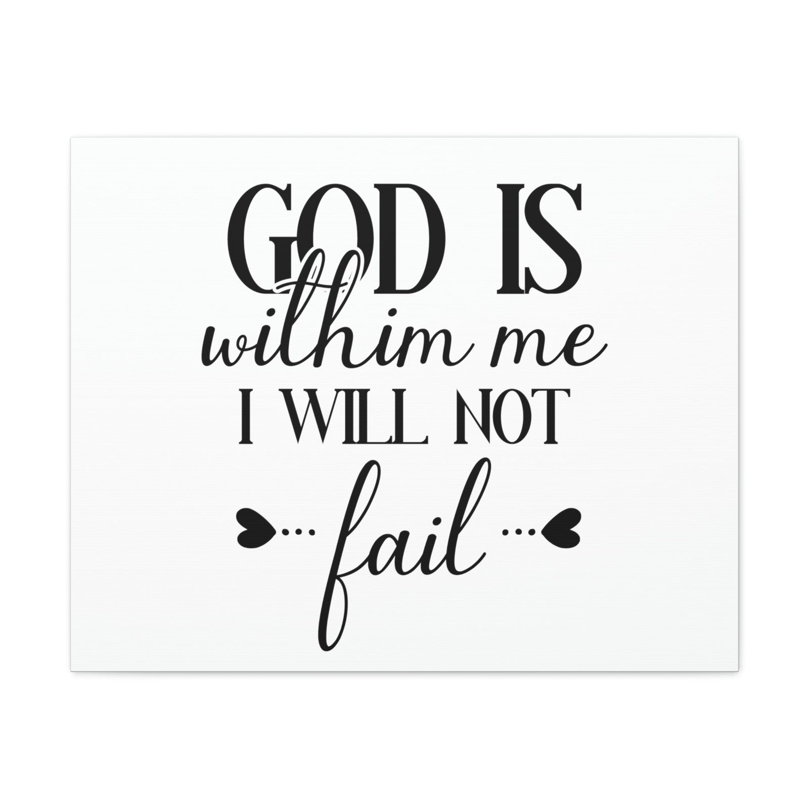 Scripture Walls God Is Within Me I Will Not Fail 2 Timothy 2:13 Hearts Christian Wall Art Print Ready to Hang Unframed-Express Your Love Gifts