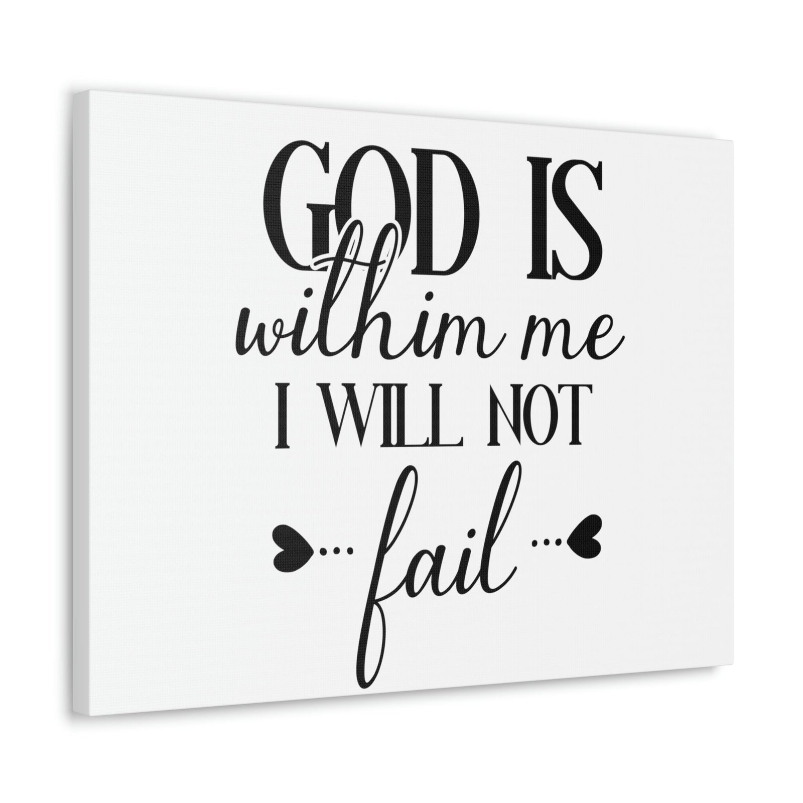 Scripture Walls God Is Within Me I Will Not Fail 2 Timothy 2:13 Hearts Christian Wall Art Print Ready to Hang Unframed-Express Your Love Gifts