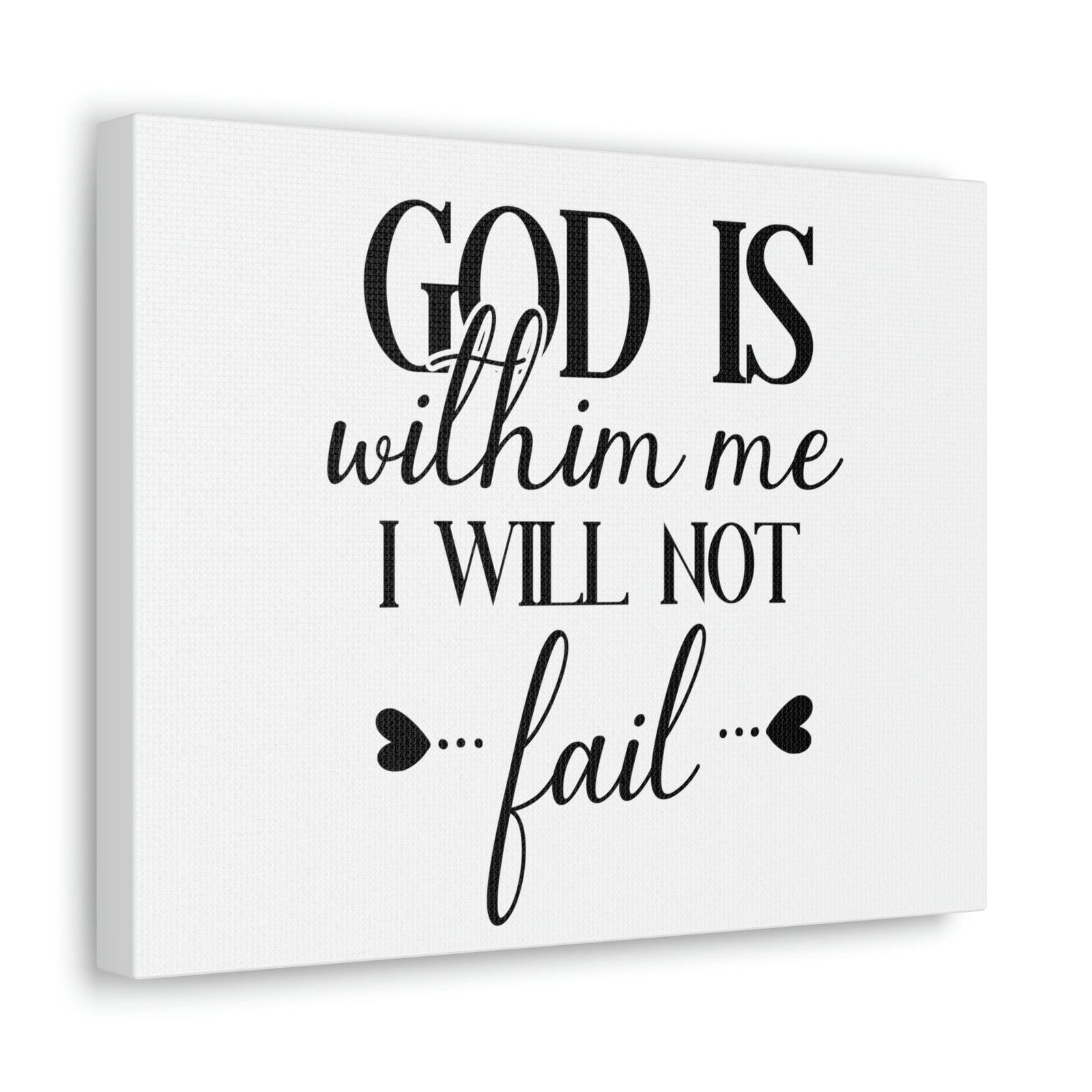 Scripture Walls God Is Within Me I Will Not Fail 2 Timothy 2:13 Hearts Christian Wall Art Print Ready to Hang Unframed-Express Your Love Gifts