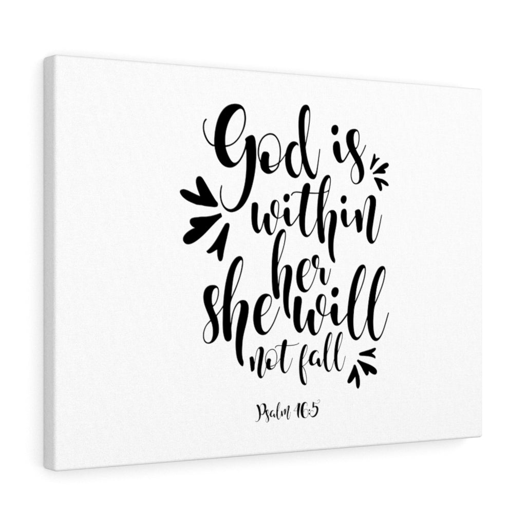 Scripture Walls God Is Within Psalm 46:5 Bible Verse Canvas Christian Wall Art Ready to Hang Unframed-Express Your Love Gifts