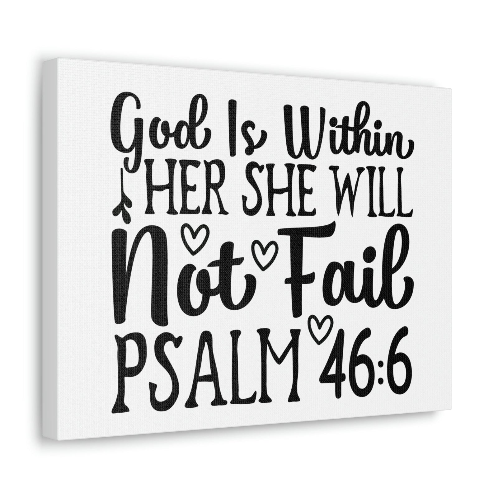 Scripture Walls God Is Within Psalm 46:6 Bible Verse Canvas Christian Wall Art Ready to Hang Unframed-Express Your Love Gifts