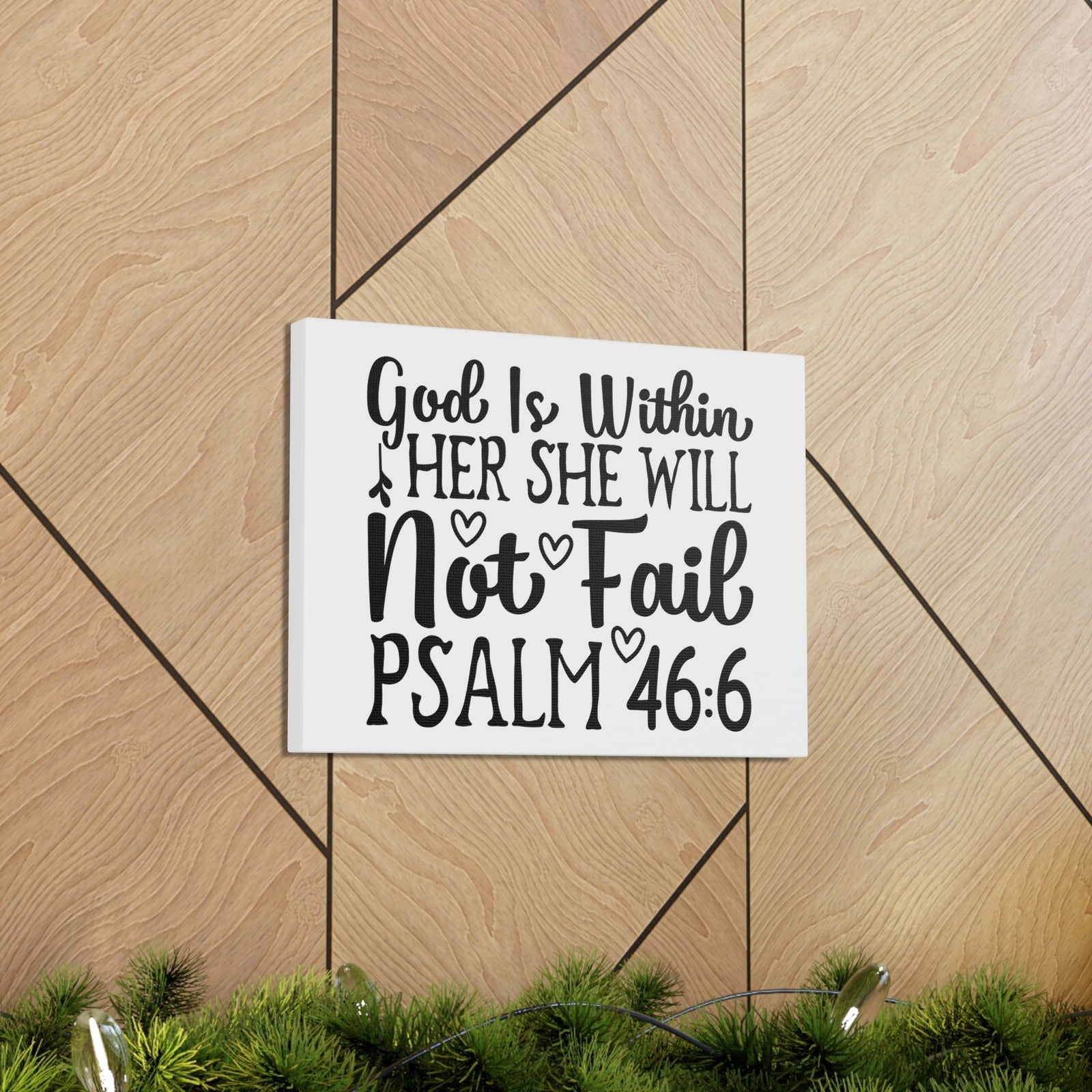 Scripture Walls God Is Within Psalm 46:6 Bible Verse Canvas Christian Wall Art Ready to Hang Unframed-Express Your Love Gifts