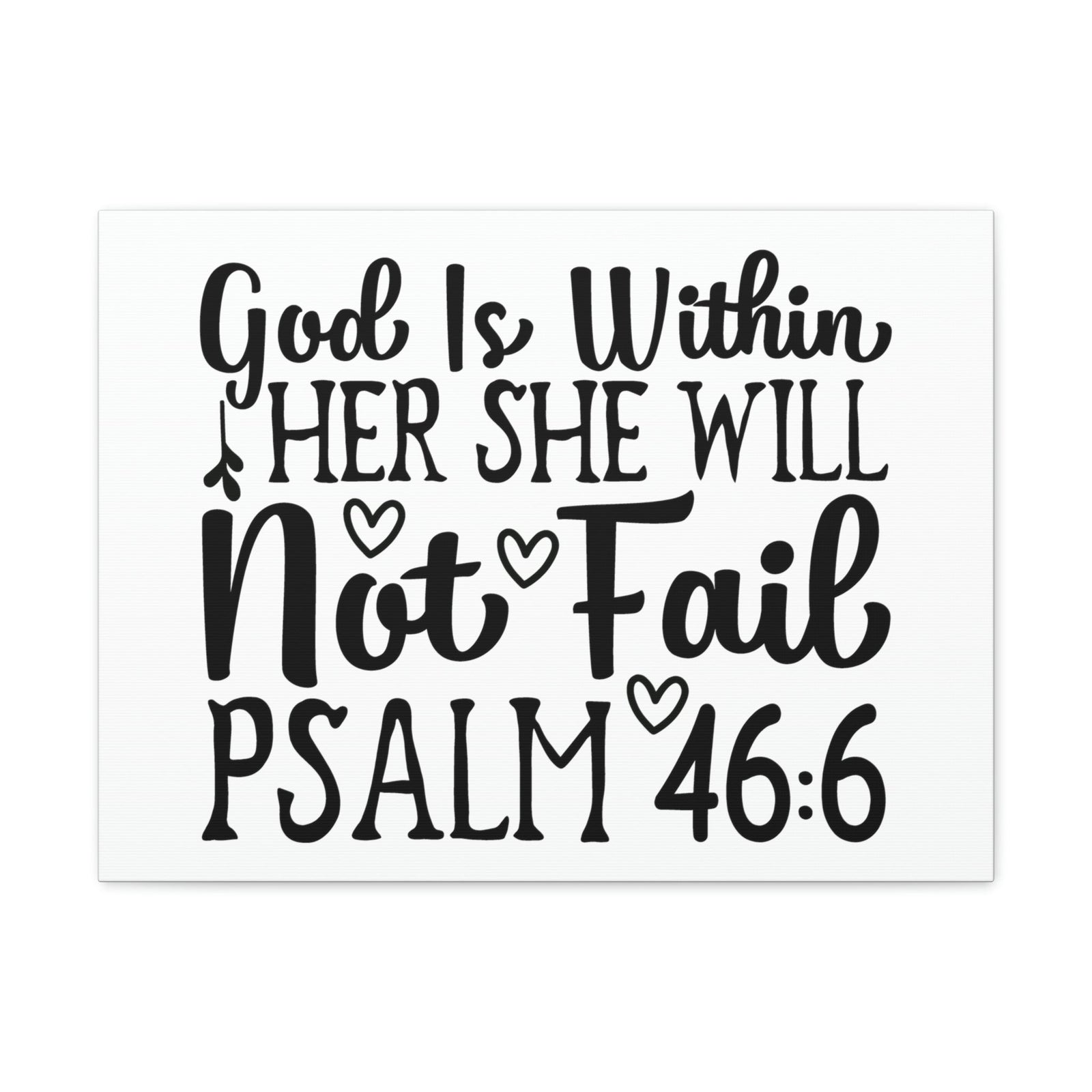 Scripture Walls God Is Within Psalm 46:6 Bible Verse Canvas Christian Wall Art Ready to Hang Unframed-Express Your Love Gifts