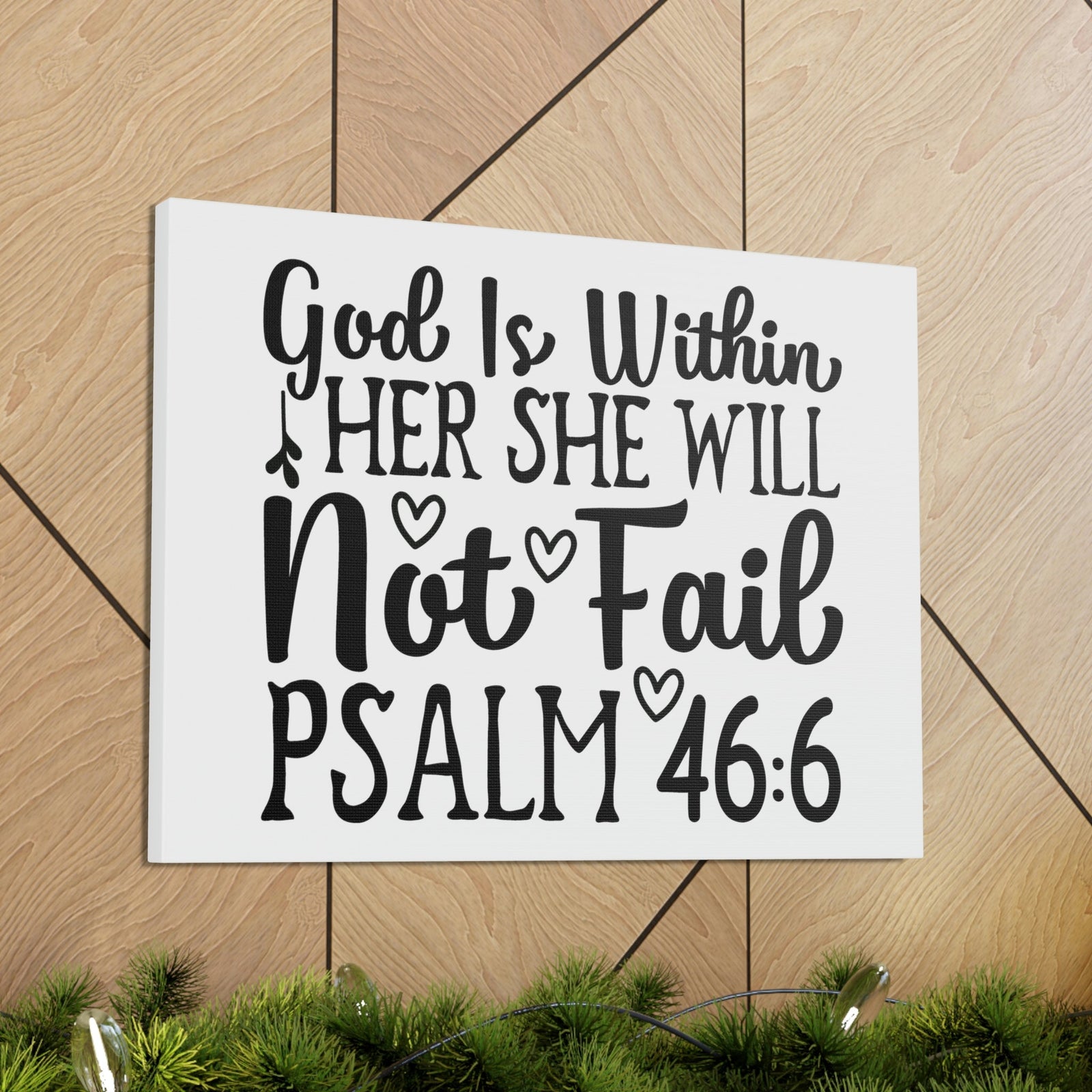 Scripture Walls God Is Within Psalm 46:6 Bible Verse Canvas Christian Wall Art Ready to Hang Unframed-Express Your Love Gifts