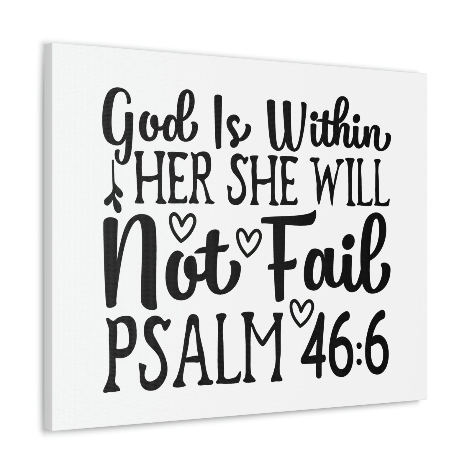 Scripture Walls God Is Within Psalm 46:6 Bible Verse Canvas Christian Wall Art Ready to Hang Unframed-Express Your Love Gifts