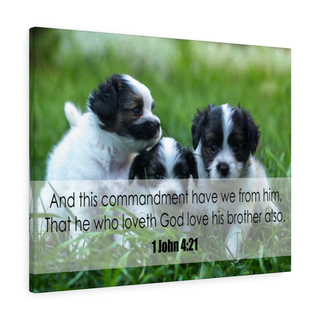 Scripture Walls God Love His Brother 1 John 4:21 Christian Home Decor Bible Art Unframed-Express Your Love Gifts