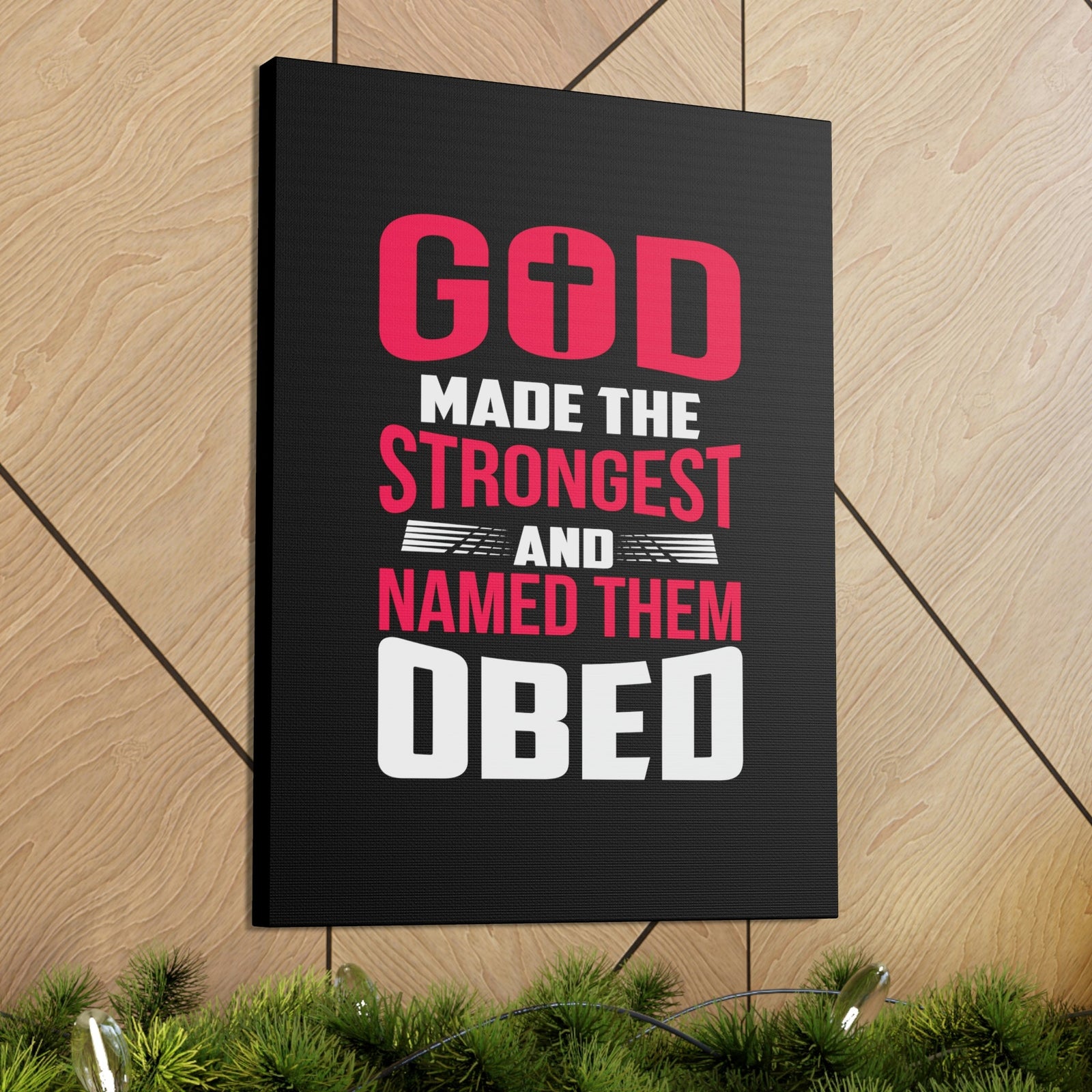 Scripture Walls God Made The Strongest Philippians 4:13 Christian Wall Art Bible Verse Print Ready to Hang Unframed-Express Your Love Gifts