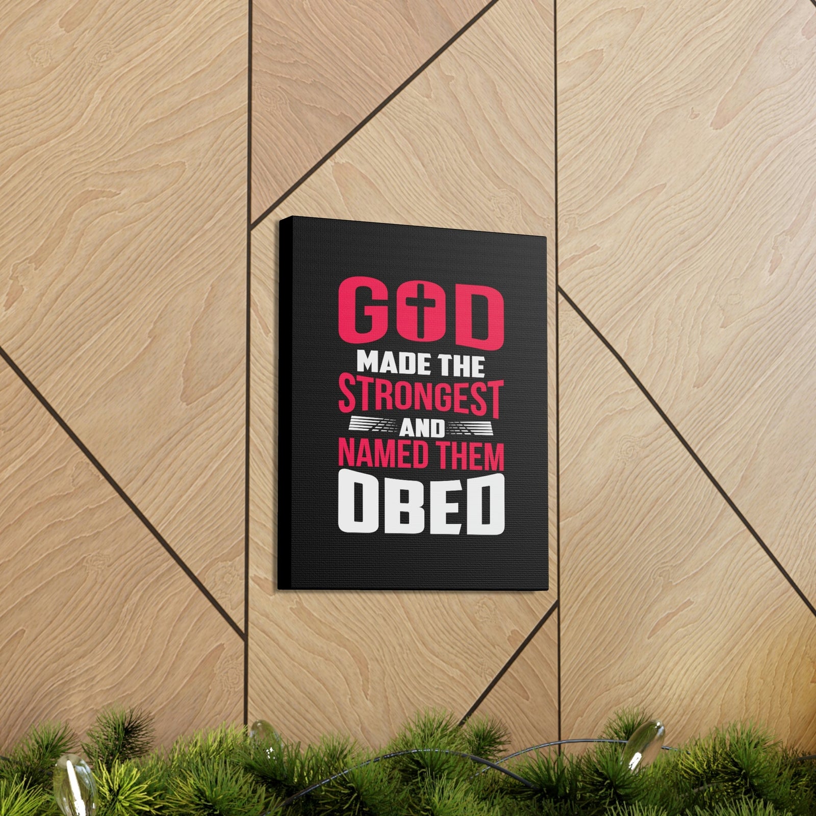 Scripture Walls God Made The Strongest Philippians 4:13 Christian Wall Art Bible Verse Print Ready to Hang Unframed-Express Your Love Gifts