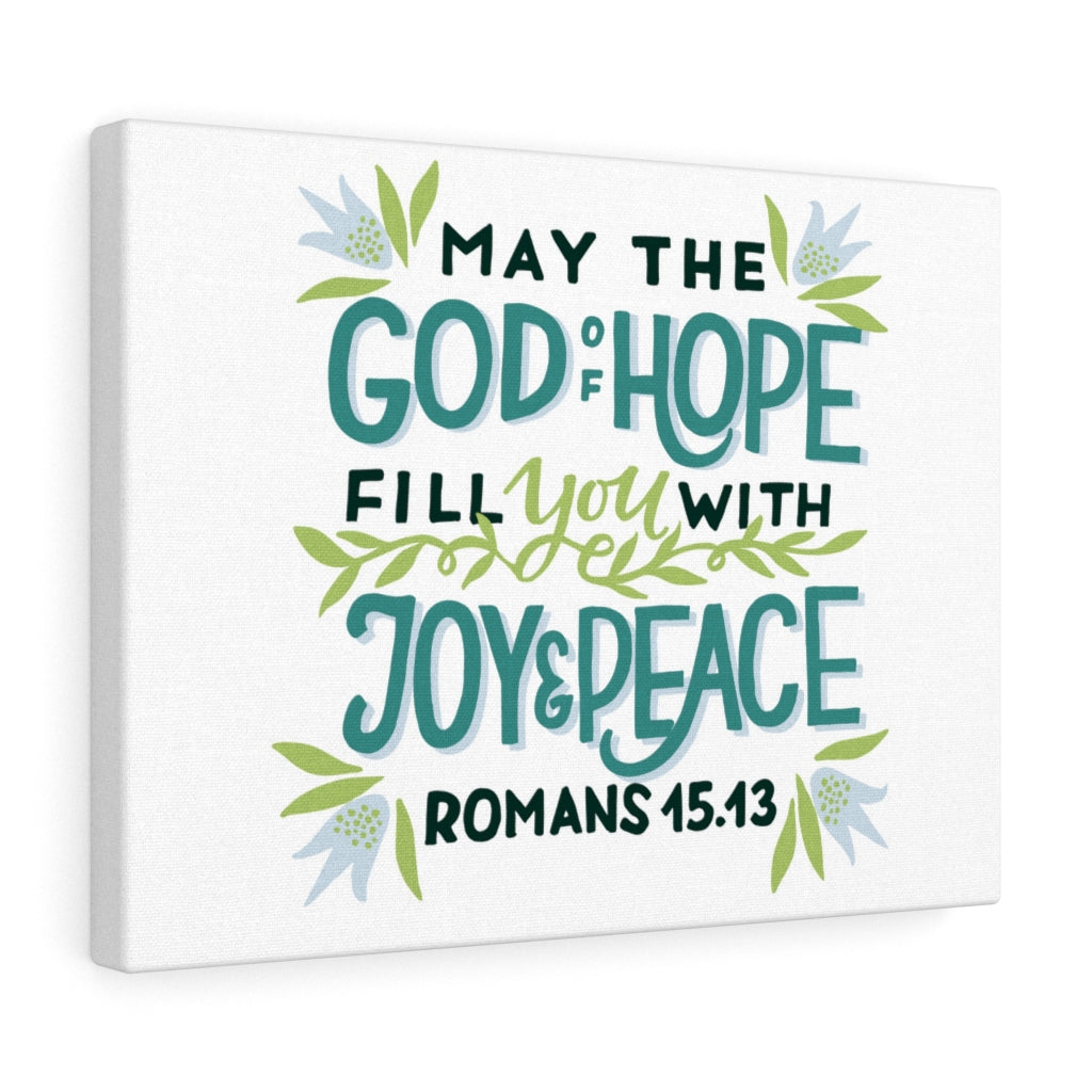 Scripture Walls God Of Hope Romans 45:43 Bible Verse Canvas Christian Wall Art Ready to Hang Unframed-Express Your Love Gifts