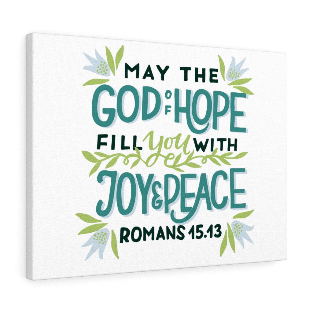 Scripture Walls God Of Hope Romans 45:43 Bible Verse Canvas Christian Wall Art Ready to Hang Unframed-Express Your Love Gifts