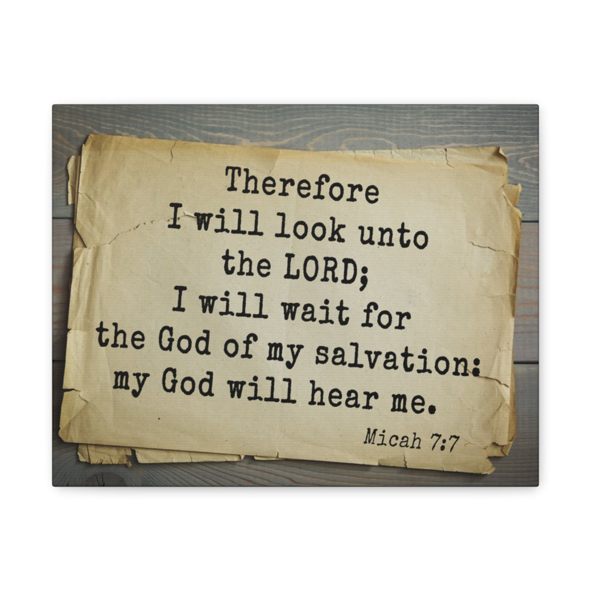 Scripture Walls God Of My Salvation Micah 7:7 Bible Verse Canvas Christian Wall Art Bible Verse Print Ready To Hang Unframed-Express Your Love Gifts