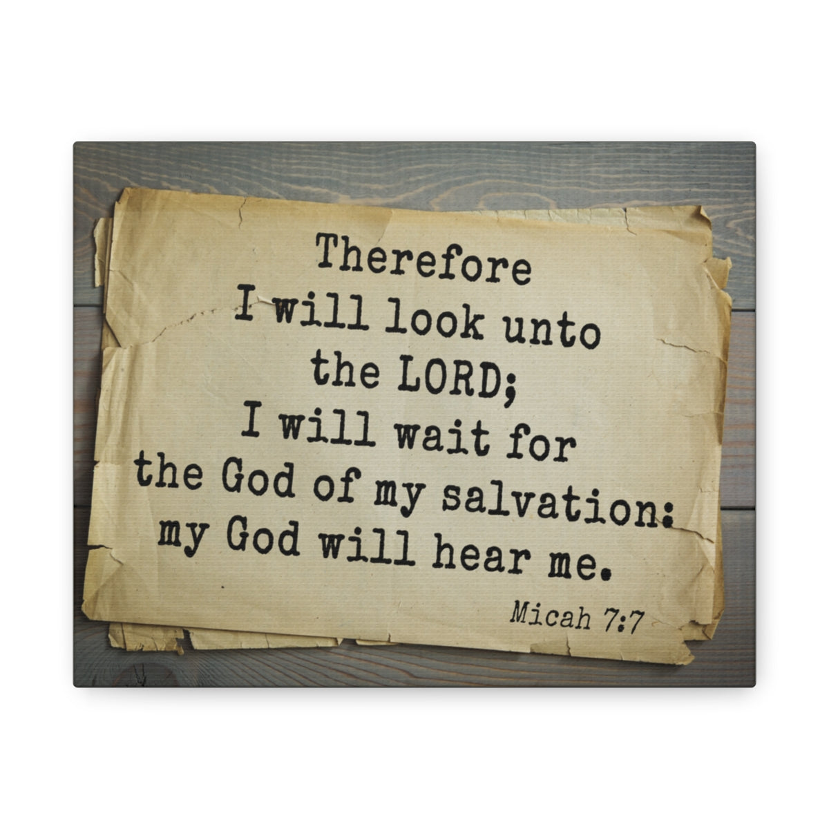 Scripture Walls God Of My Salvation Micah 7:7 Bible Verse Canvas Christian Wall Art Bible Verse Print Ready To Hang Unframed-Express Your Love Gifts