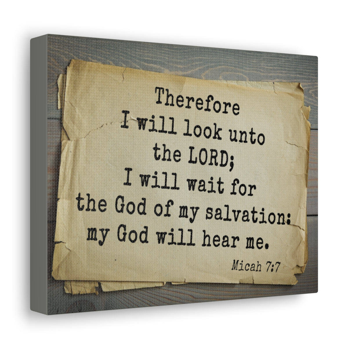 Scripture Walls God Of My Salvation Micah 7:7 Bible Verse Canvas Christian Wall Art Bible Verse Print Ready To Hang Unframed-Express Your Love Gifts