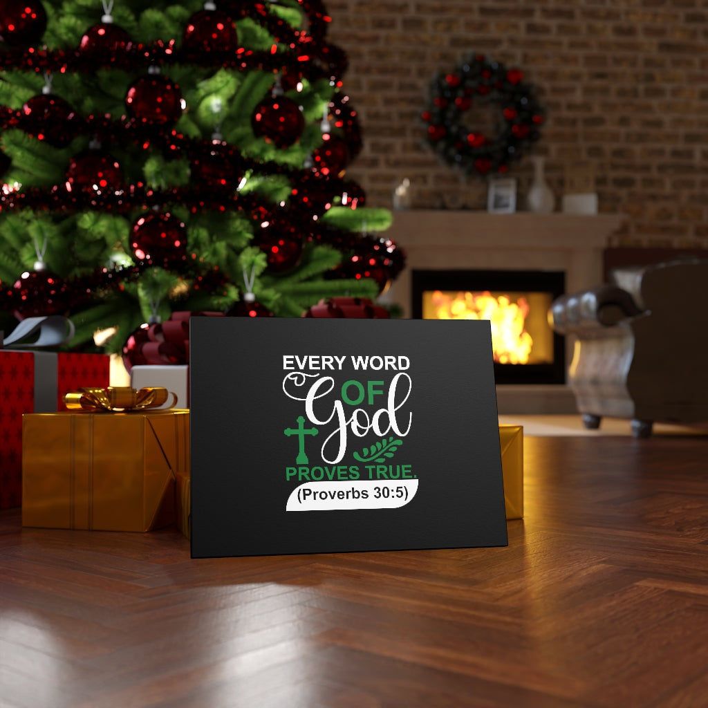Scripture Walls God Proves True Proverbs 30:5 Bible Verse Canvas Christian Wall Art Ready to Hang Unframed-Express Your Love Gifts