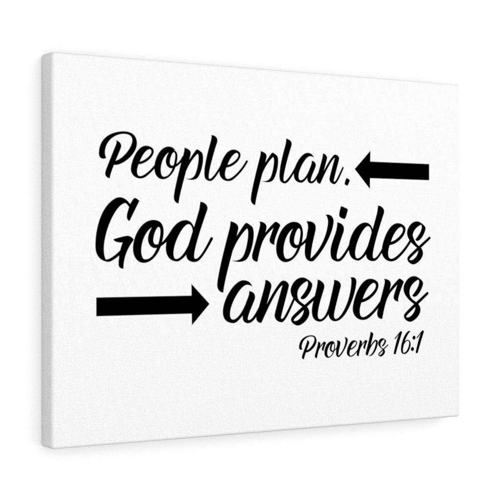 Scripture Walls God Provides Proverbs 16:1 Bible Verse Canvas Christian Wall Art Ready to Hang Unframed-Express Your Love Gifts