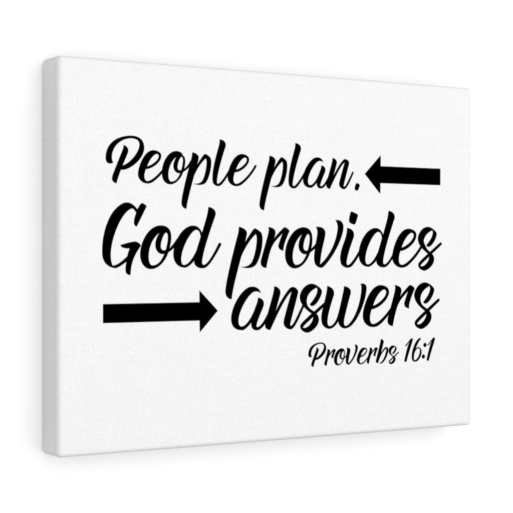 Scripture Walls God Provides Proverbs 16:1 Bible Verse Canvas Christian Wall Art Ready to Hang Unframed-Express Your Love Gifts