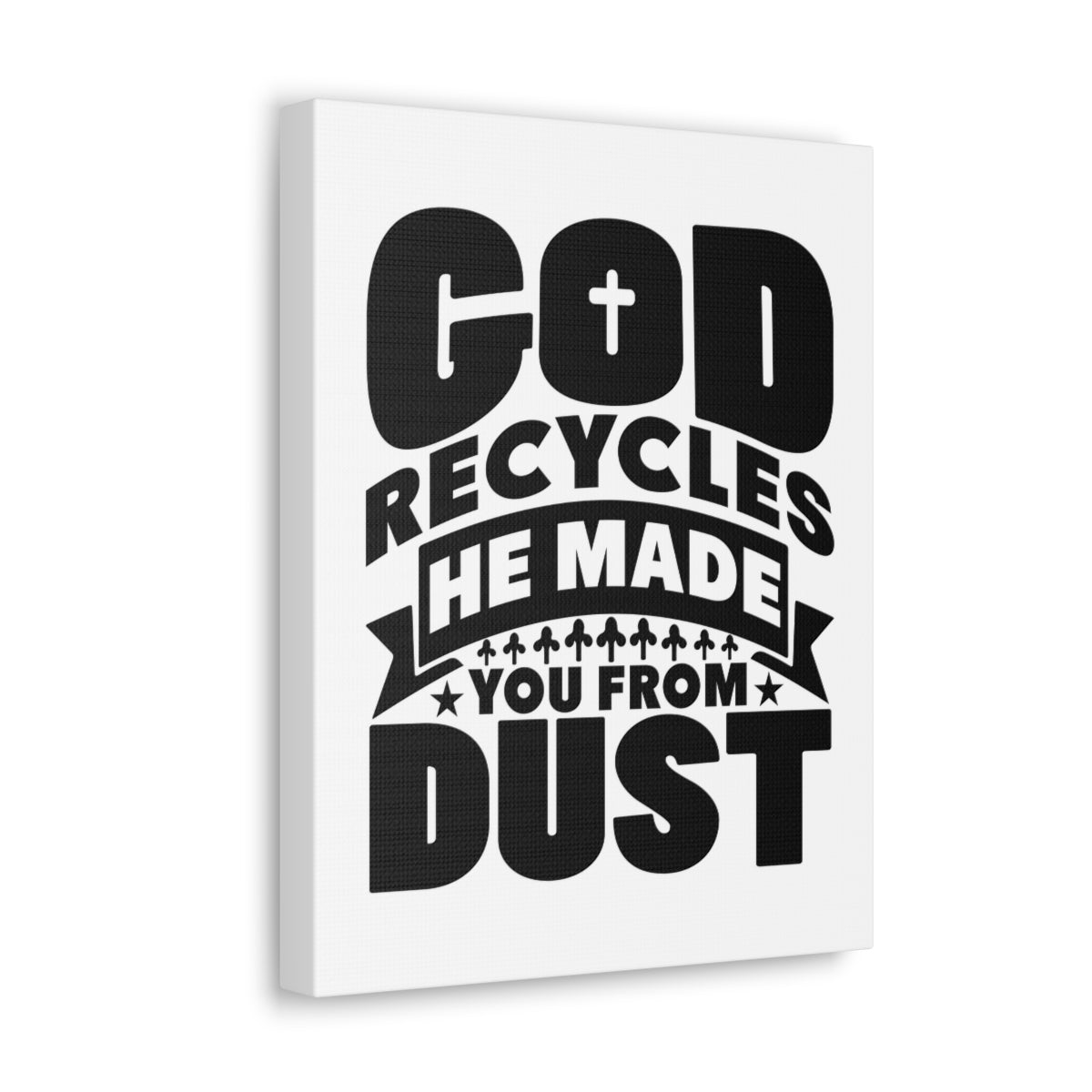 Scripture Walls God Recycles Genesis 2:7 Cross Christian Wall Art Bible Verse Print Ready to Hang Unframed-Express Your Love Gifts