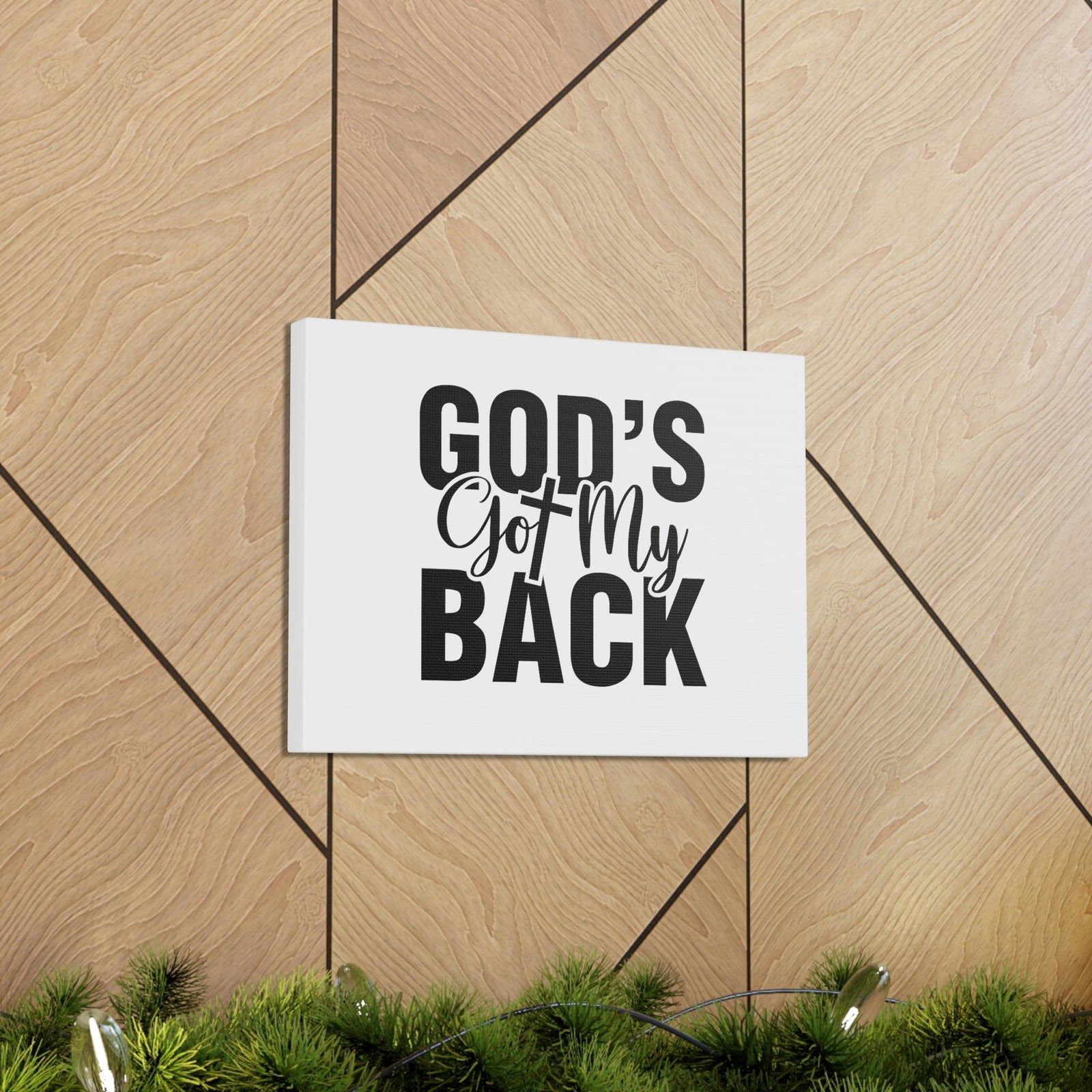 Scripture Walls God's Got My Back Jeremiah 29:11 Christian Wall Art Bible Verse Print Ready to Hang Unframed-Express Your Love Gifts