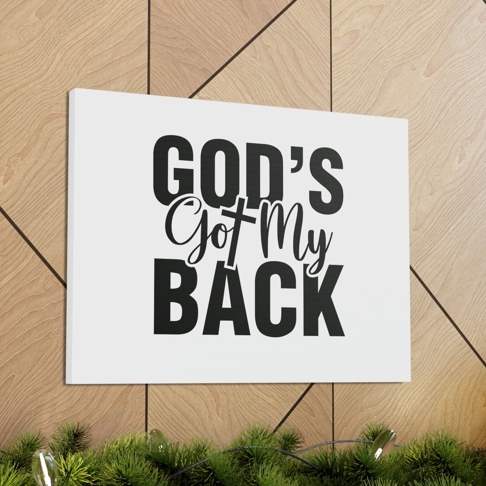 Scripture Walls God's Got My Back Jeremiah 29:11 Christian Wall Art Bible Verse Print Ready to Hang Unframed-Express Your Love Gifts