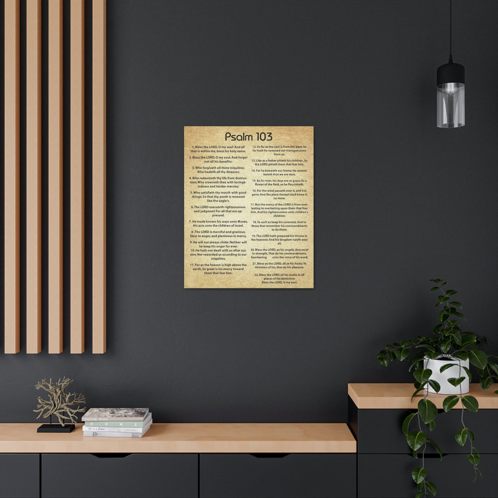 Scripture Walls God's Great Love Psalm 103 Christian Wall Art Print Ready to Hang Unframed-Express Your Love Gifts