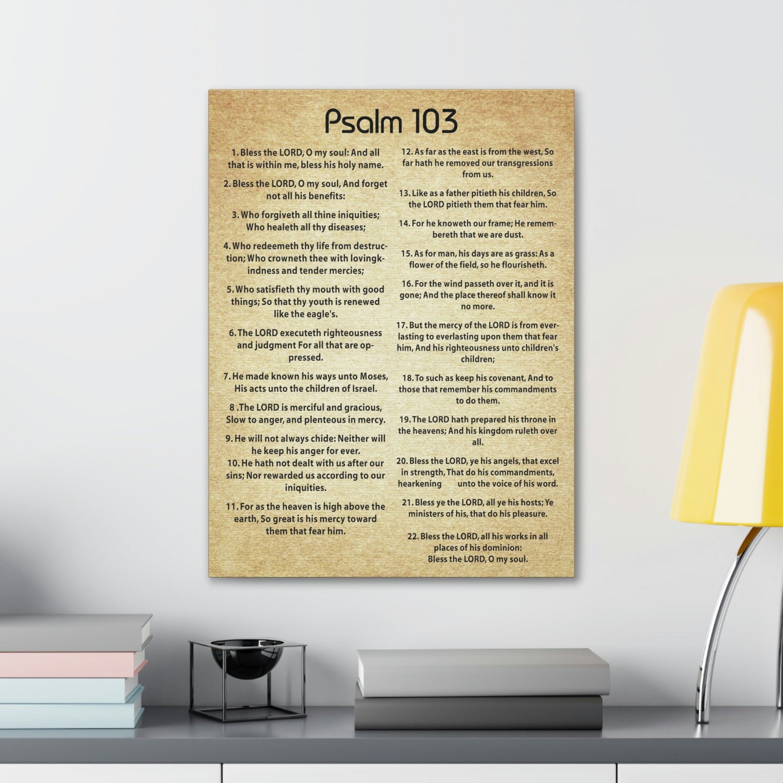 Scripture Walls God's Great Love Psalm 103 Christian Wall Art Print Ready to Hang Unframed-Express Your Love Gifts