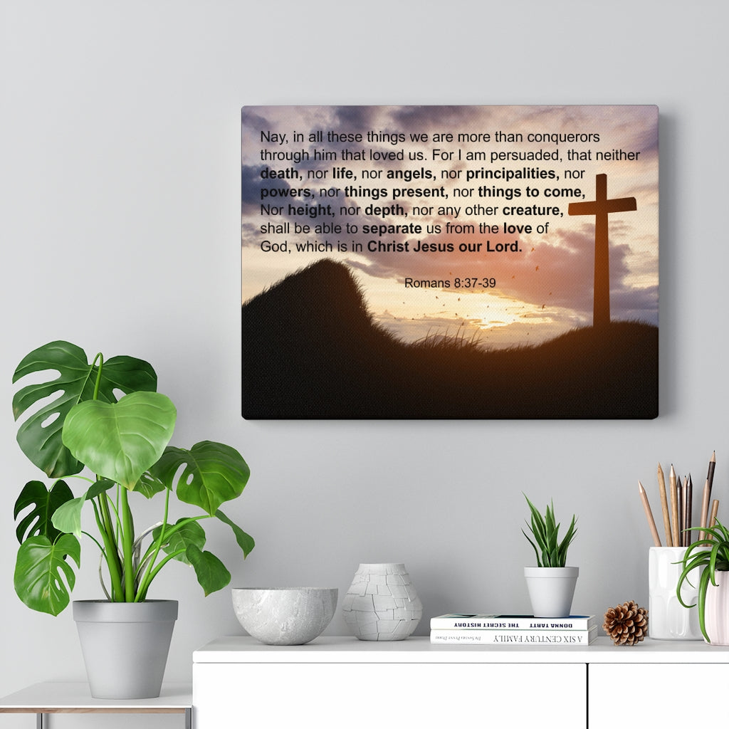 Scripture Walls God's Love Romans 8:37-39 Christian Home Decor Bible Art Unframed-Express Your Love Gifts