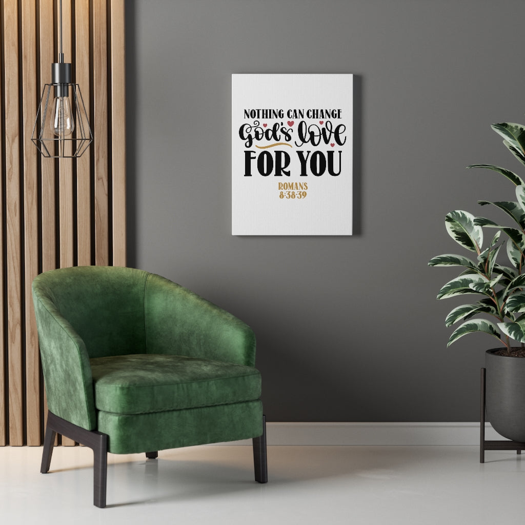 Scripture Walls God's Love Romans 8:38-39 Bible Verse Canvas Christian Wall Art Ready to Hang Unframed-Express Your Love Gifts