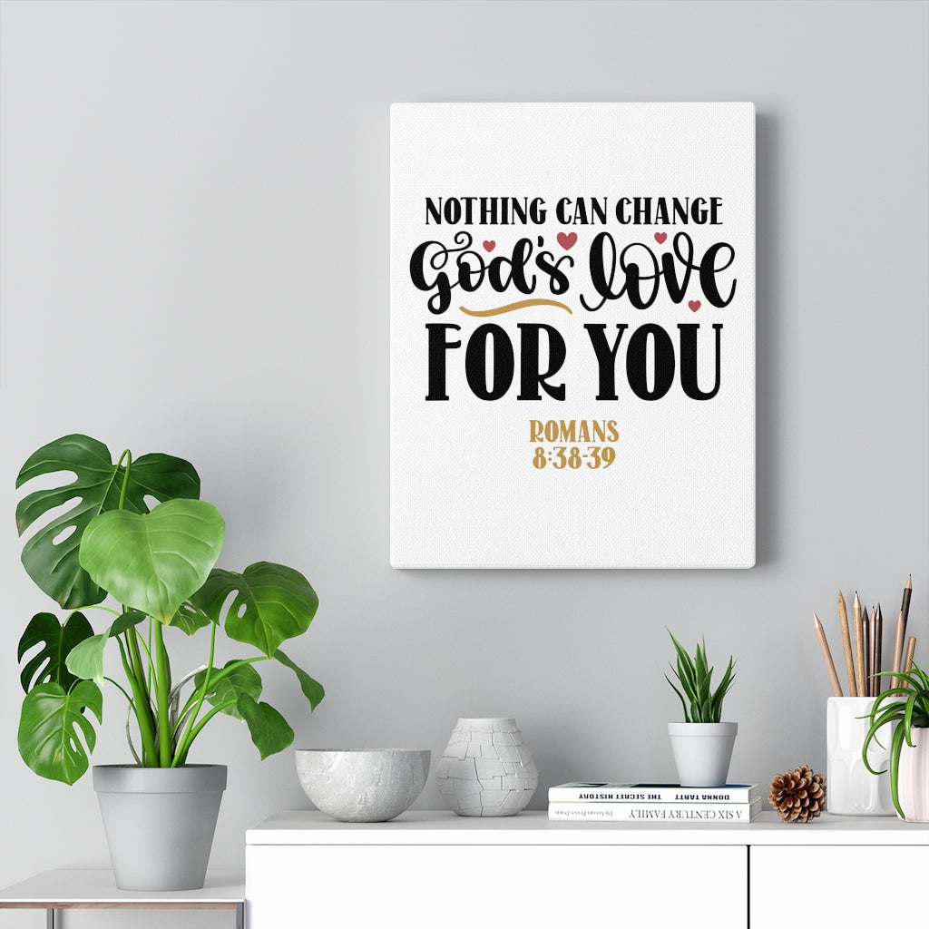 Scripture Walls God's Love Romans 8:38-39 Bible Verse Canvas Christian Wall Art Ready to Hang Unframed-Express Your Love Gifts