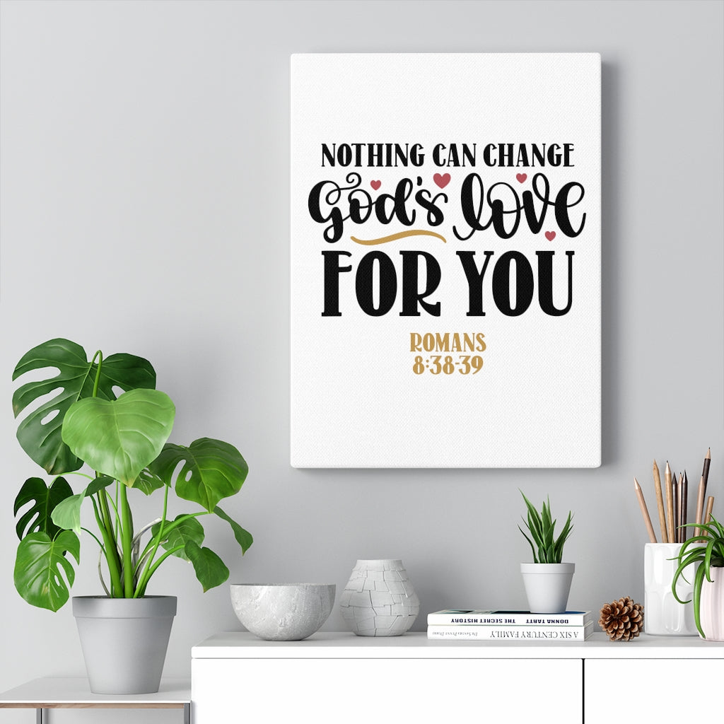 Scripture Walls God's Love Romans 8:38-39 Bible Verse Canvas Christian Wall Art Ready to Hang Unframed-Express Your Love Gifts