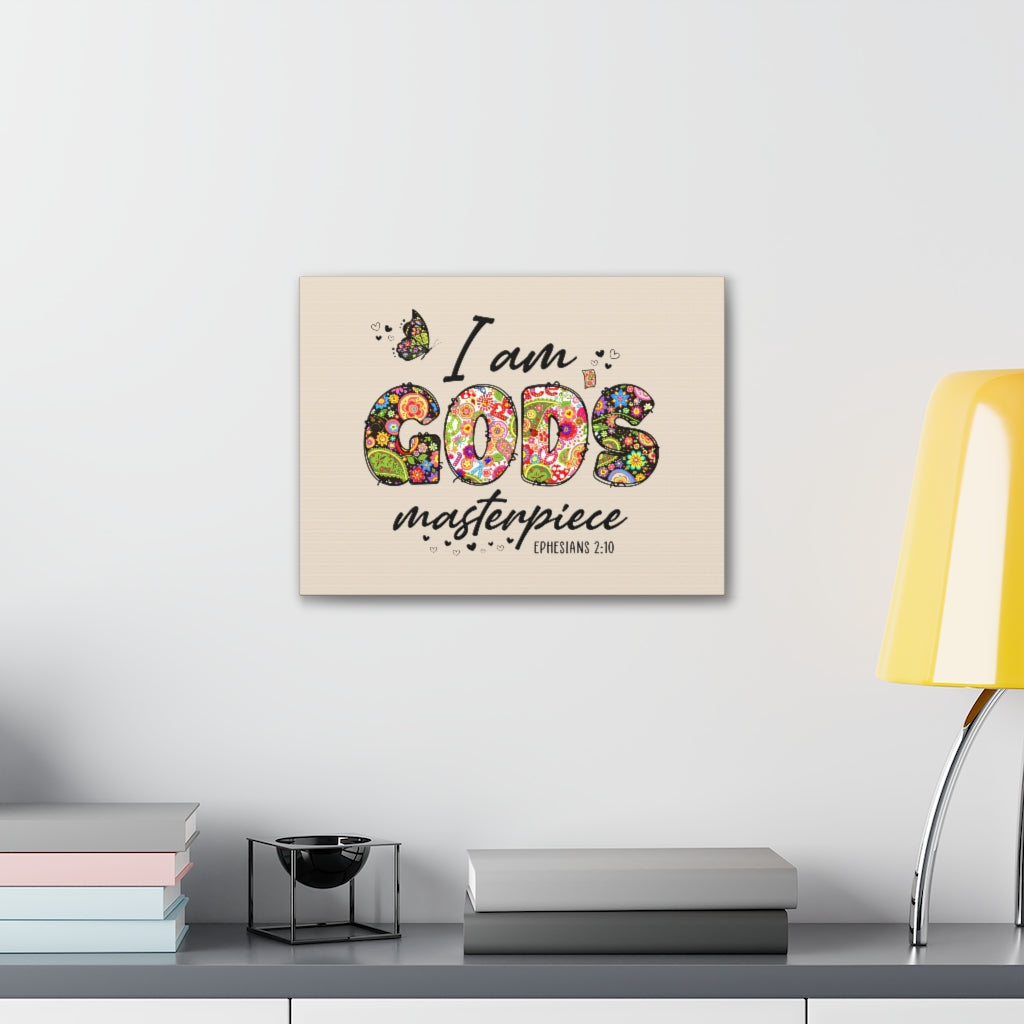 Scripture Walls God's Masterpiece Ephesians 2:10 Bible Verse Canvas Christian Wall Art Ready to Hang Unframed-Express Your Love Gifts