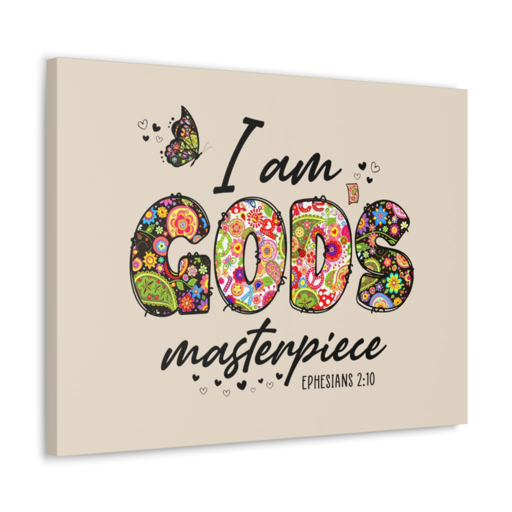 Scripture Walls God's Masterpiece Ephesians 2:10 Bible Verse Canvas Christian Wall Art Ready to Hang Unframed-Express Your Love Gifts