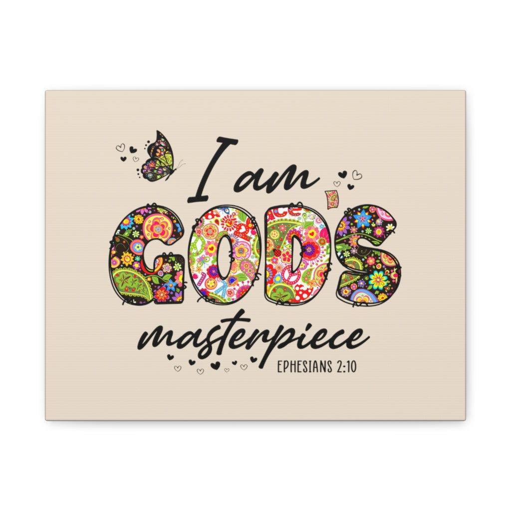 Scripture Walls God's Masterpiece Ephesians 2:10 Bible Verse Canvas Christian Wall Art Ready to Hang Unframed-Express Your Love Gifts