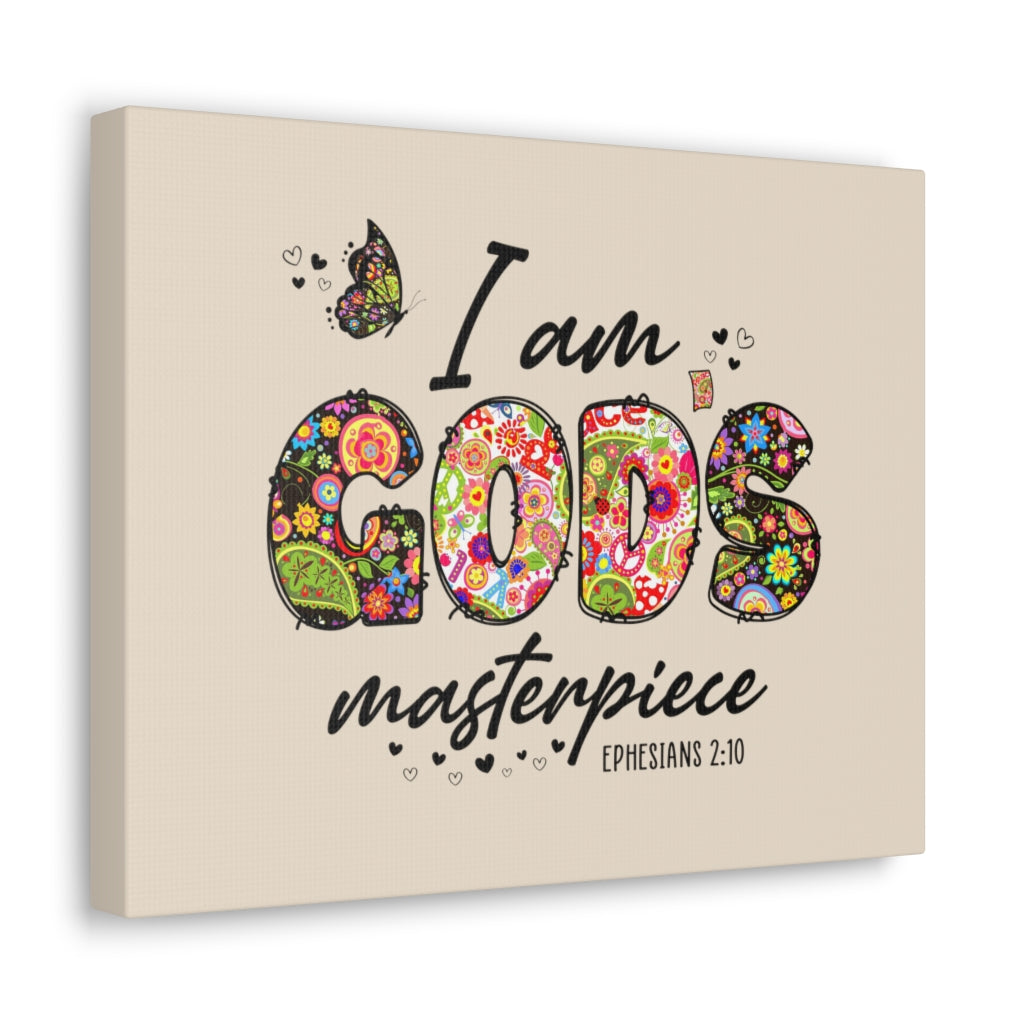 Scripture Walls God's Masterpiece Ephesians 2:10 Bible Verse Canvas Christian Wall Art Ready to Hang Unframed-Express Your Love Gifts