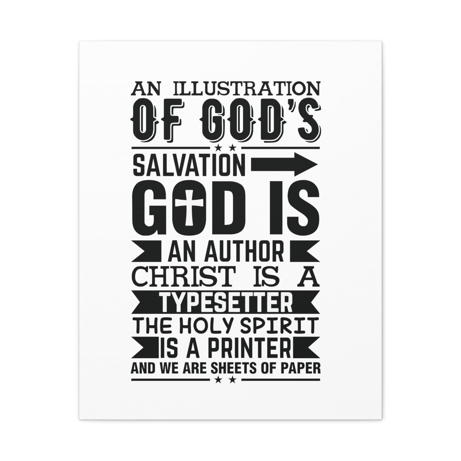 Scripture Walls God's Salvation Titus 3:5 Christian Wall Art Bible Verse Print Ready to Hang Unframed-Express Your Love Gifts