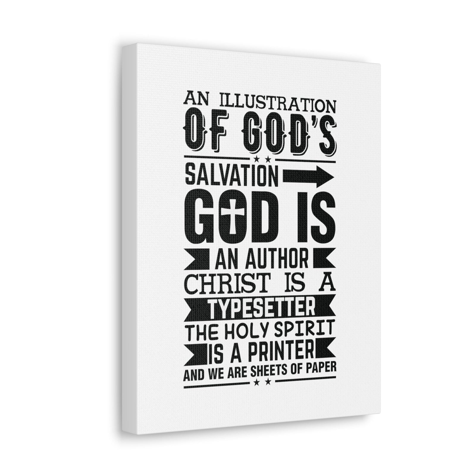 Scripture Walls God's Salvation Titus 3:5 Christian Wall Art Bible Verse Print Ready to Hang Unframed-Express Your Love Gifts