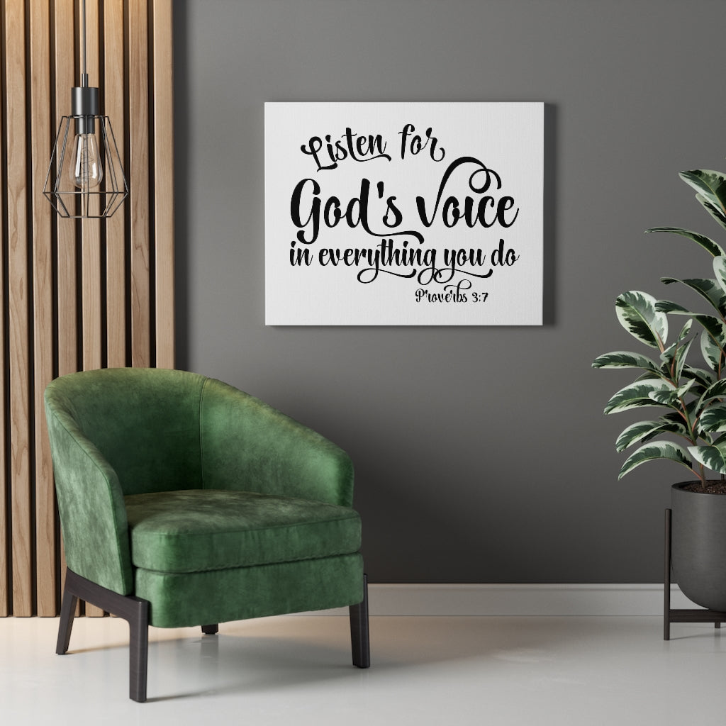 Scripture Walls God's Voice Proverbs 3:7 Bible Verse Canvas Christian Wall Art Ready to Hang Unframed-Express Your Love Gifts