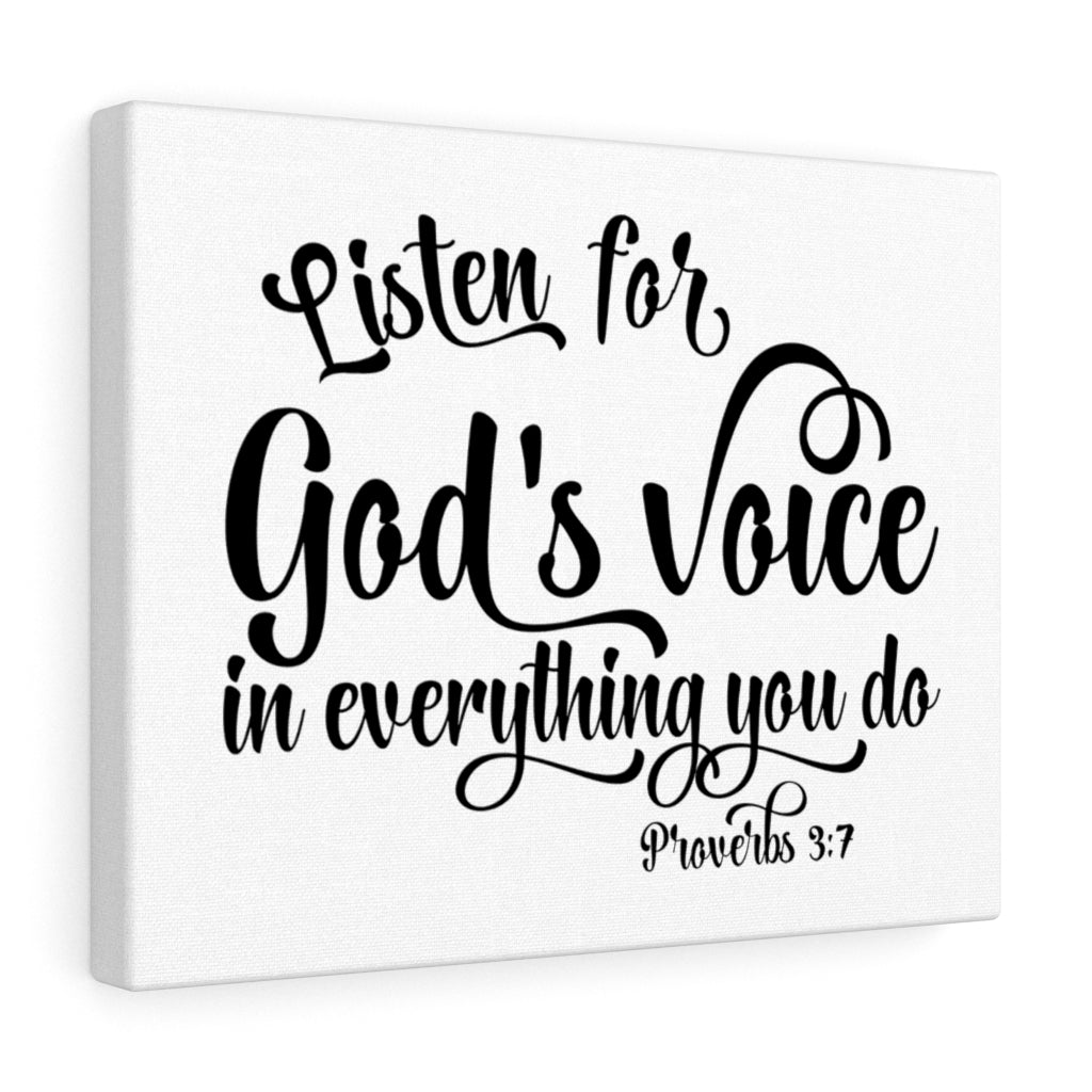 Scripture Walls God's Voice Proverbs 3:7 Bible Verse Canvas Christian Wall Art Ready to Hang Unframed-Express Your Love Gifts