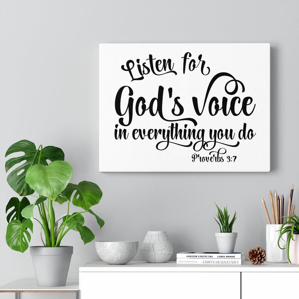 Scripture Walls God's Voice Proverbs 3:7 Bible Verse Canvas Christian Wall Art Ready to Hang Unframed-Express Your Love Gifts