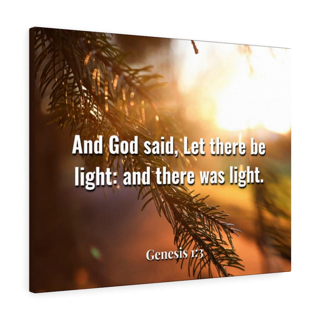 Scripture Walls God Said Genesis 1:3 Bible Verse Canvas Christian Wall Art Ready to Hang Unframed-Express Your Love Gifts