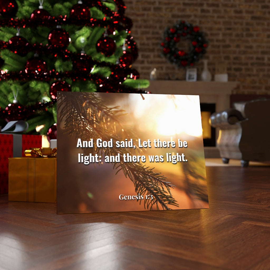Scripture Walls God Said Genesis 1:3 Bible Verse Canvas Christian Wall Art Ready to Hang Unframed-Express Your Love Gifts