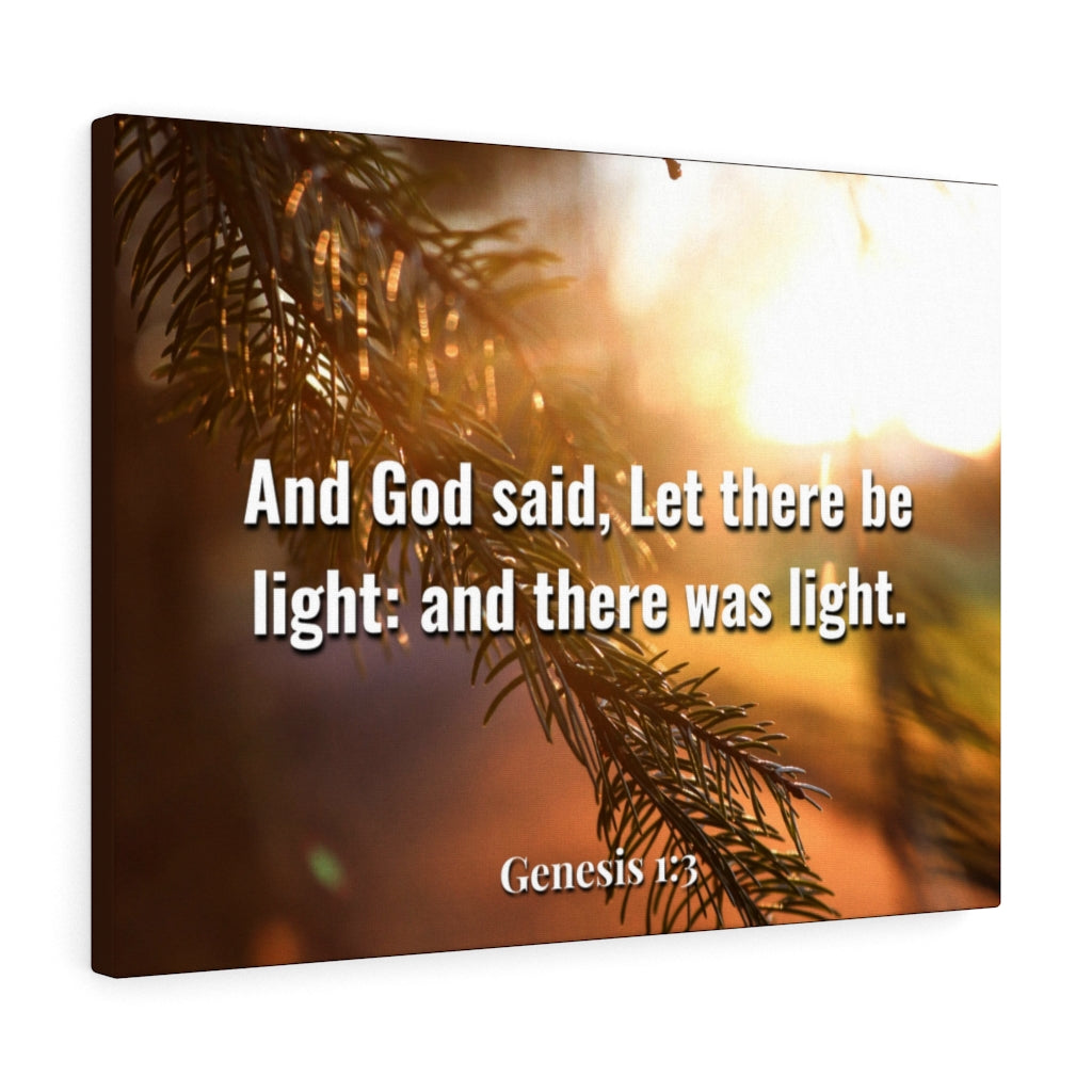 Scripture Walls God Said Genesis 1:3 Bible Verse Canvas Christian Wall Art Ready to Hang Unframed-Express Your Love Gifts