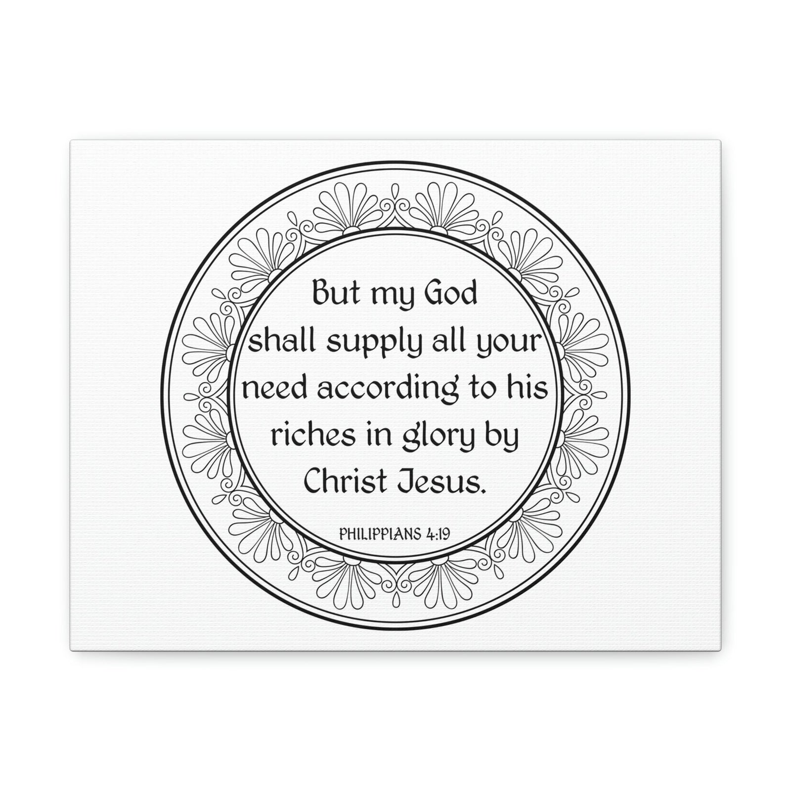 Scripture Walls God Shall Supply All Your Need Bible Verse Canvas Christian Wall Art Ready to Hang Unframed-Express Your Love Gifts