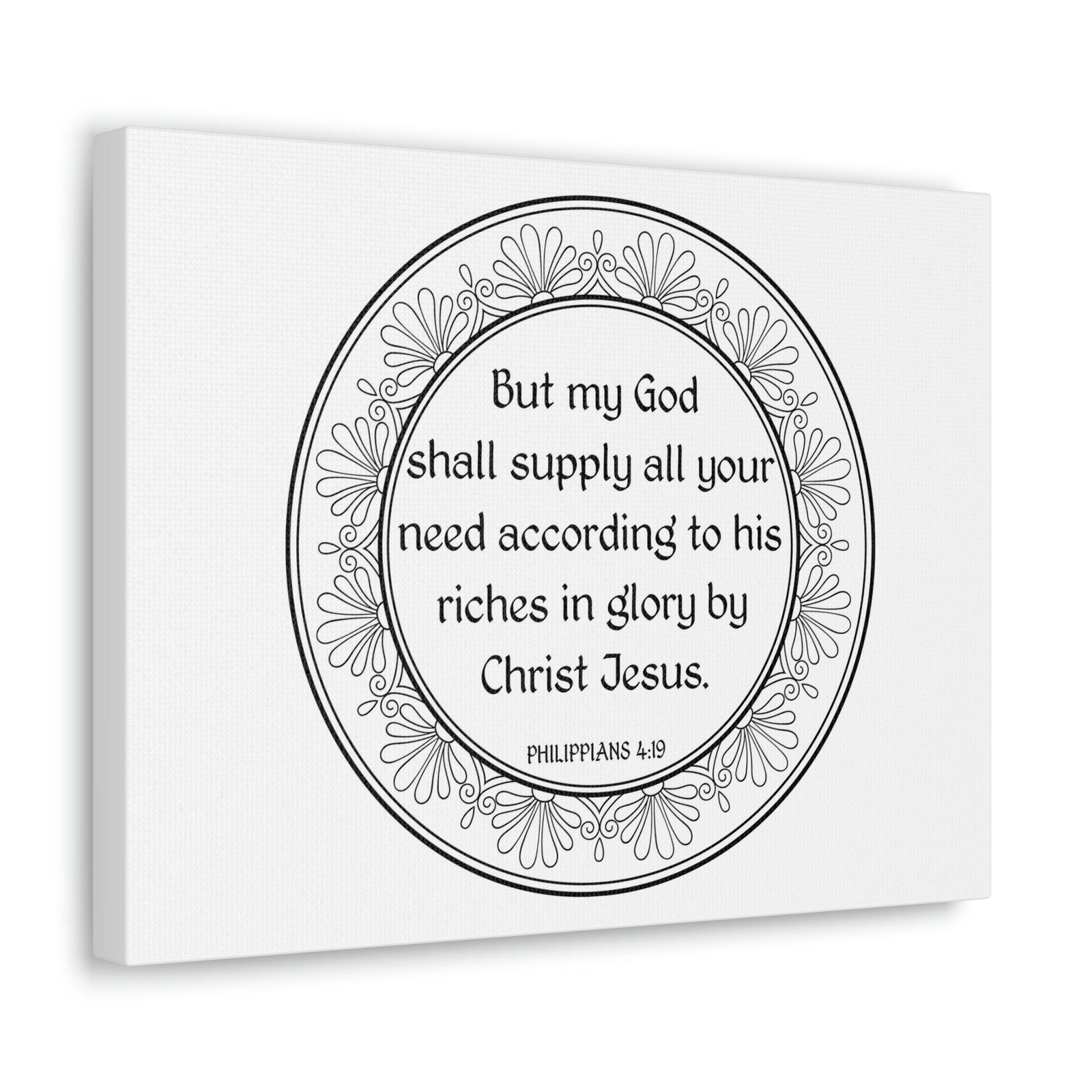 Scripture Walls God Shall Supply All Your Need Bible Verse Canvas Christian Wall Art Ready to Hang Unframed-Express Your Love Gifts