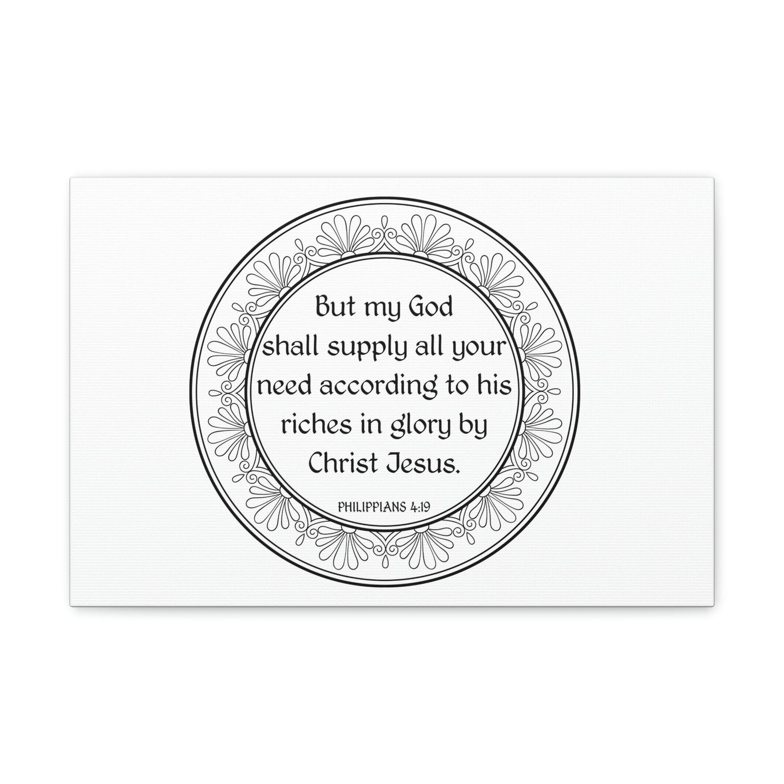 Scripture Walls God Shall Supply All Your Need Bible Verse Canvas Christian Wall Art Ready to Hang Unframed-Express Your Love Gifts