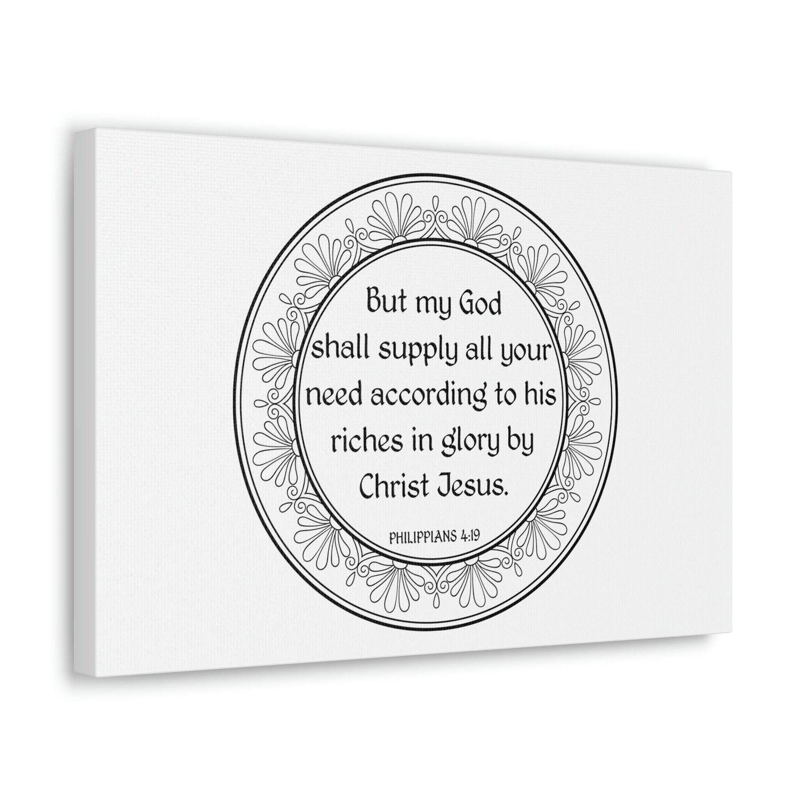 Scripture Walls God Shall Supply All Your Need Bible Verse Canvas Christian Wall Art Ready to Hang Unframed-Express Your Love Gifts