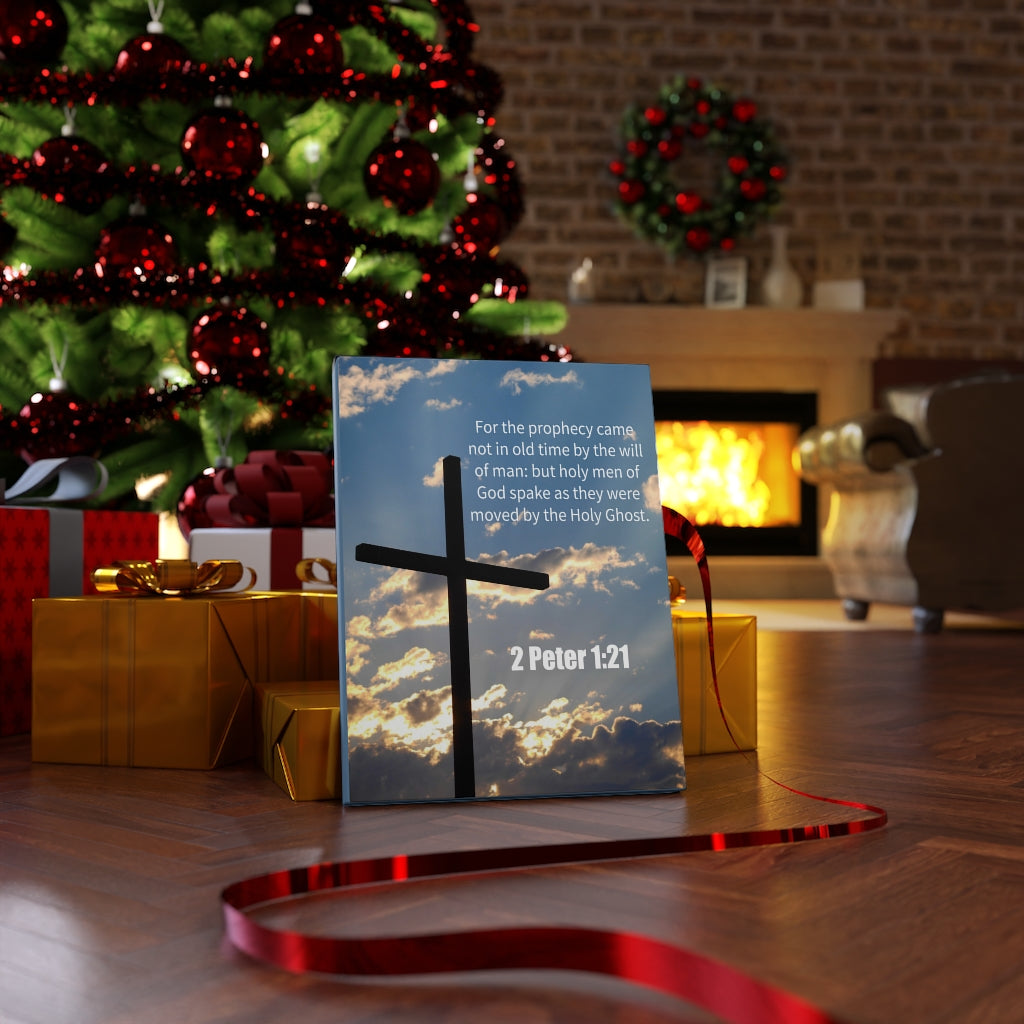 Scripture Walls God Spake 2 Peter 1:21 Bible Verse Canvas Christian Wall Art Ready to Hang Unframed-Express Your Love Gifts