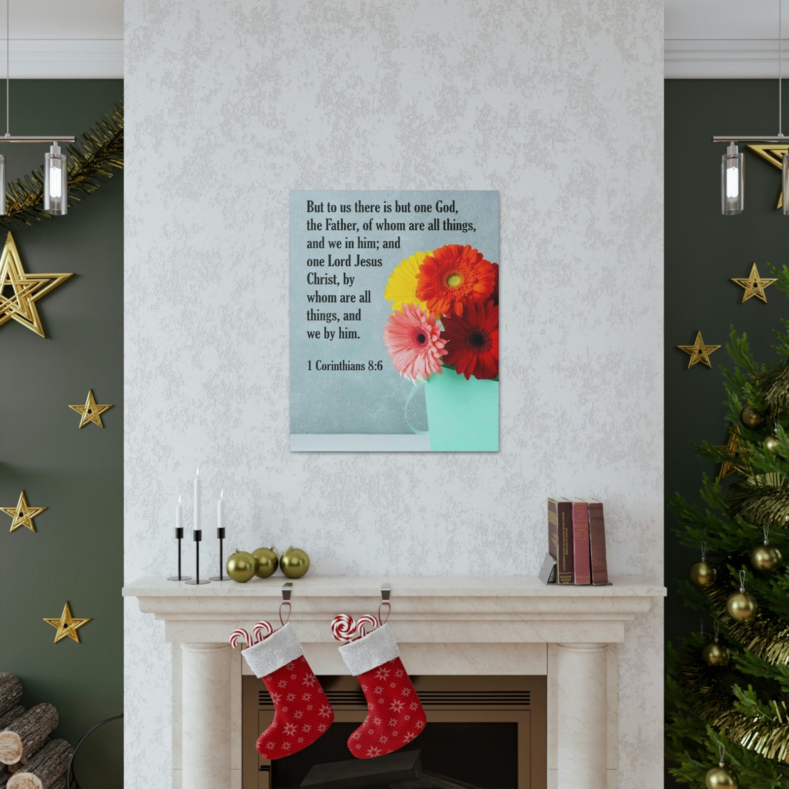 Scripture Walls God The Father 1 Corinthians 8:6 Bible Verse Canvas Christian Wall Art Ready to Hang Unframed-Express Your Love Gifts