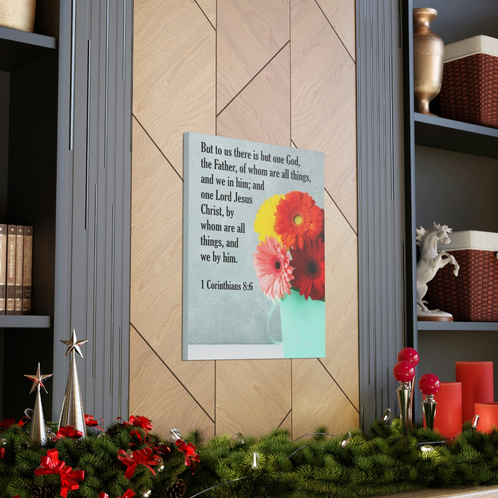 Scripture Walls God The Father 1 Corinthians 8:6 Bible Verse Canvas Christian Wall Art Ready to Hang Unframed-Express Your Love Gifts